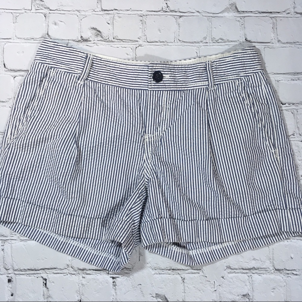 Banana Republic blue & White striped shorts